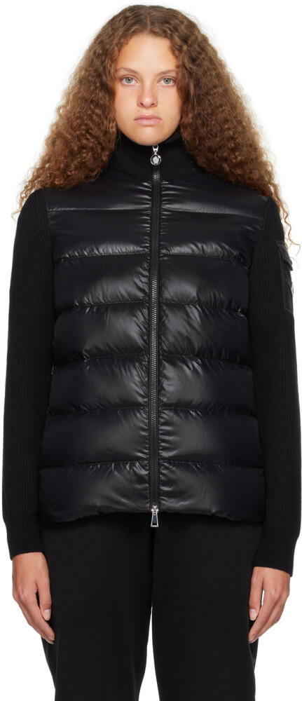 Moncler Black Padded Down Cardigan Cover