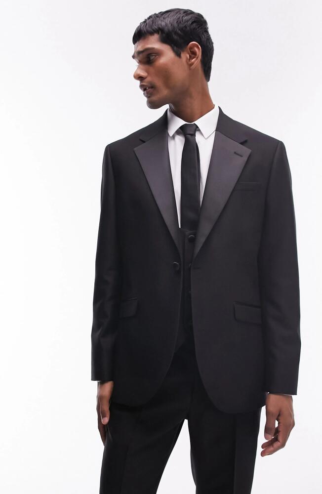 Topman Skinny Tuxedo Jacket in Black Cover