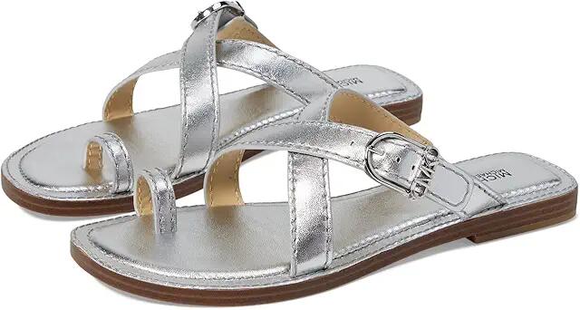 MICHAEL Michael Kors Ashton Flat Thong (Silver) Women's Sandals Cover