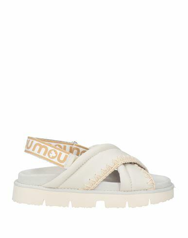 Mou Woman Sandals White Soft Leather Cover