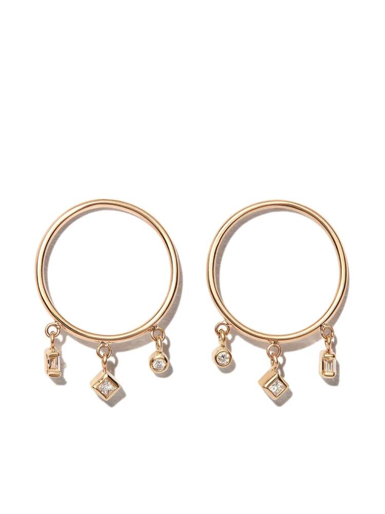 Zoë Chicco 14kt yellow gold diamond hoop earrings Cover