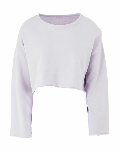 8 By Yoox Organic Cotton Cropped L/sleeve Sweatshirt Woman Sweatshirt Lilac Organic cotton Cover