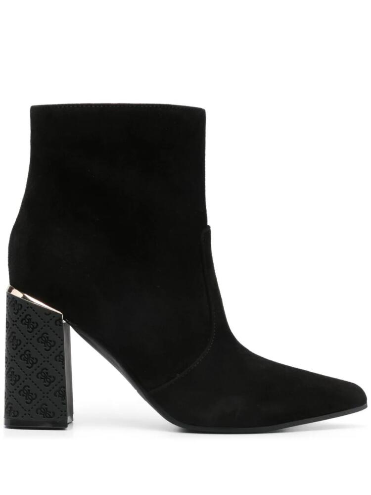 GUESS USA 85mm suede ankle boots - Black Cover