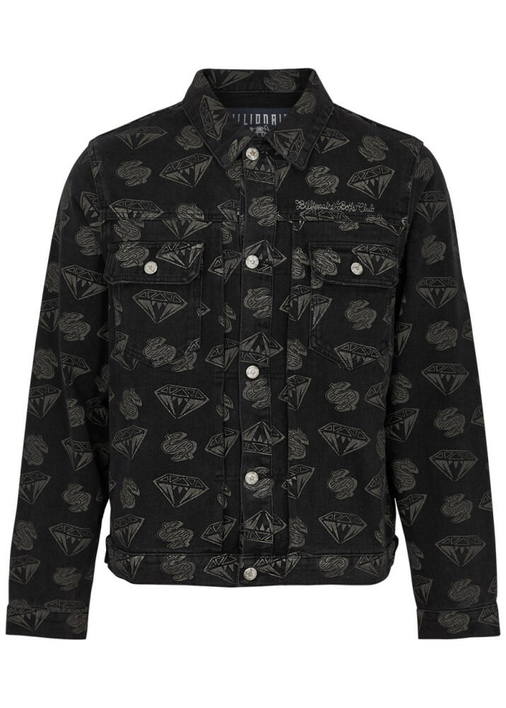 Billionaire Boys Club Diamonds & Dollars Printed Denim Jacket - Black Cover