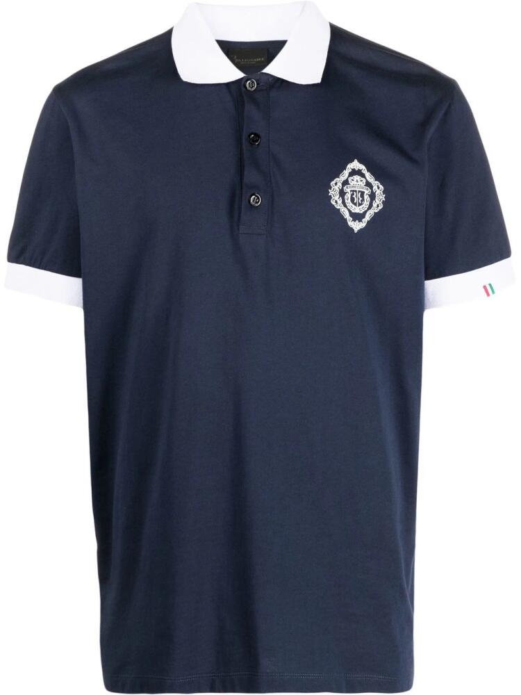 Billionaire logo-embroidered polo shirt - Blue Cover