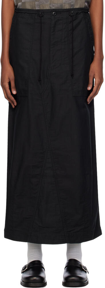 NEEDLES Black String Fatigue Midi Skirt Cover