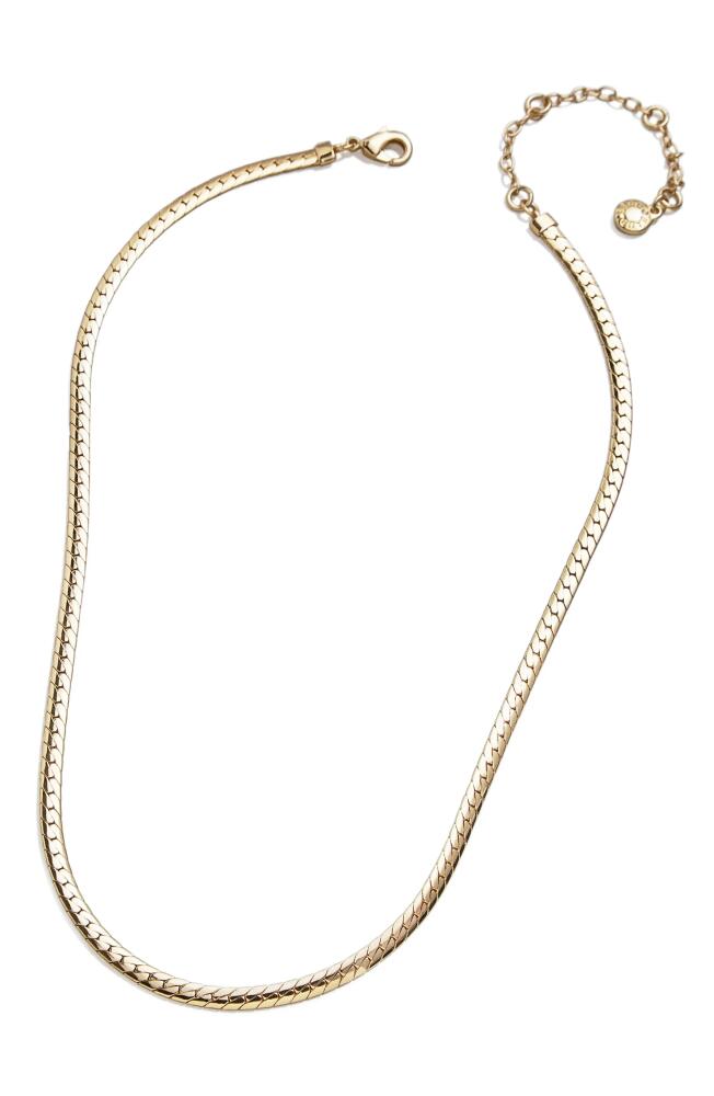 BaubleBar Snake Chain Necklace in Gold Cover