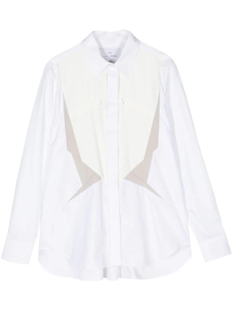 Fumito Ganryu long-sleeve cotton-blend shirt - White Cover