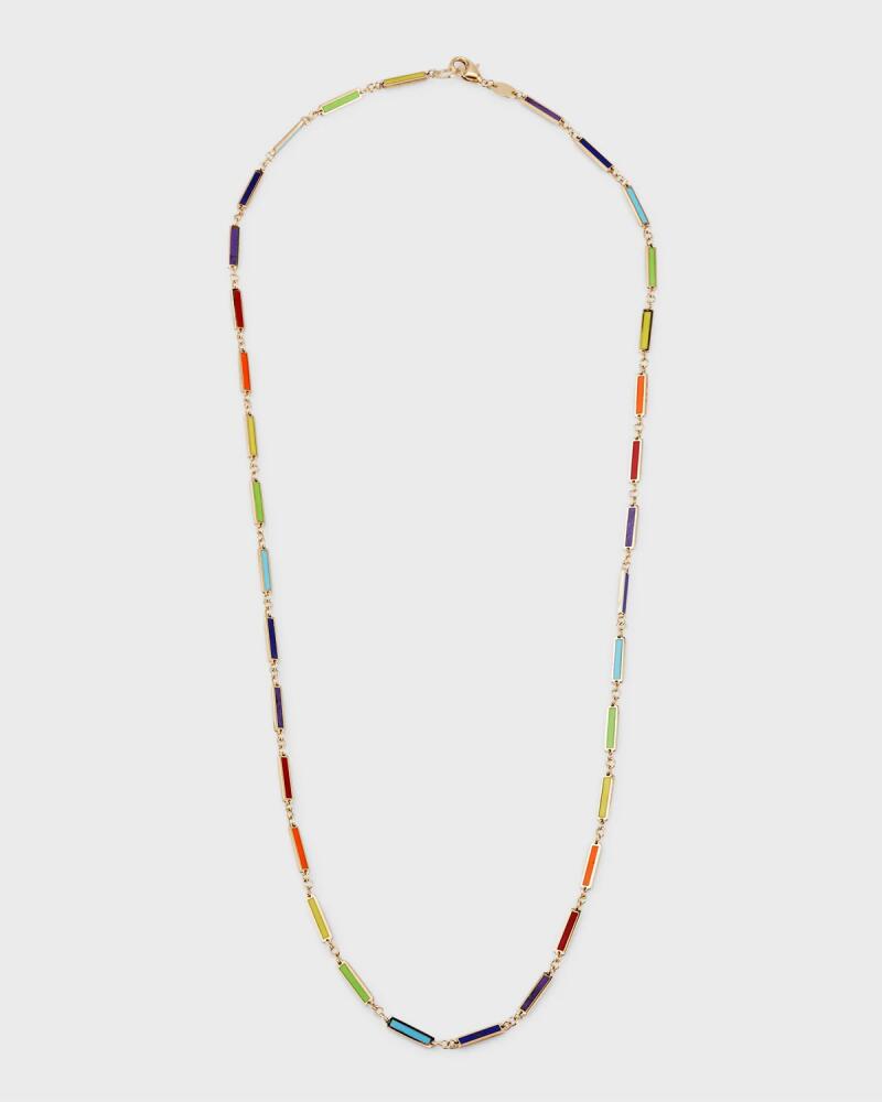 Frederic Sage 18K Yellow Gold Rainbow Inlay Necklace, 18"L Cover