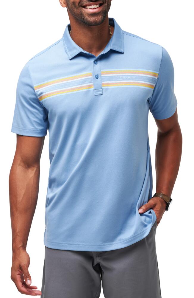 TravisMathew Coral Beds Cotton Blend Polo in Quiet Harbor Cover