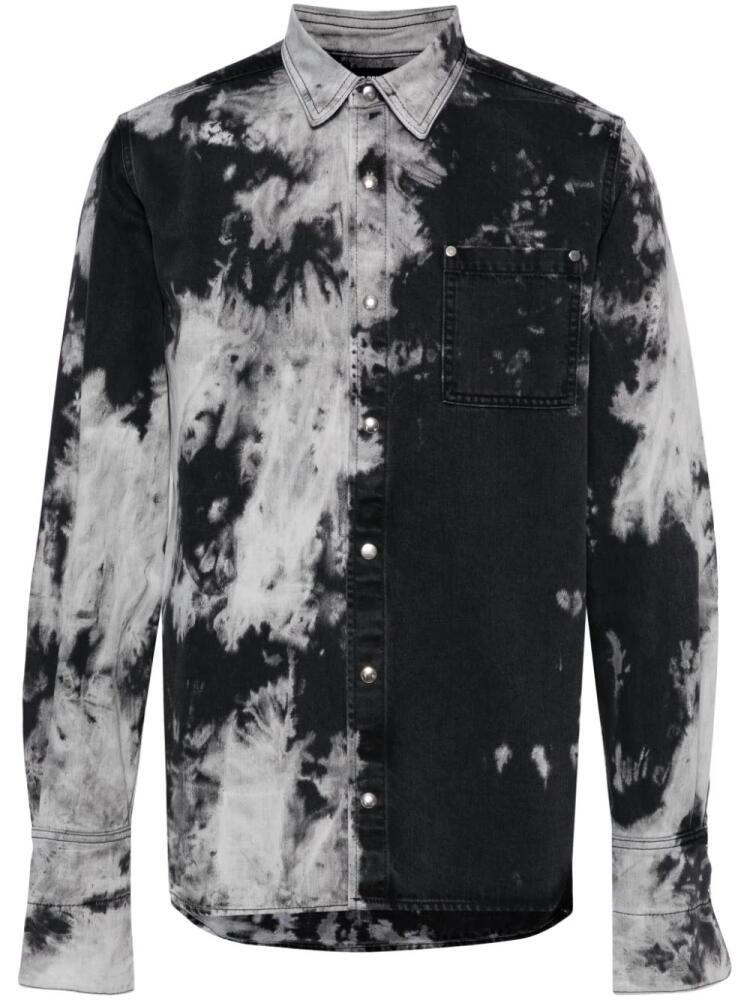 LGN LOUIS GABRIEL NOUCHI tie-dye denim shirt - Grey Cover