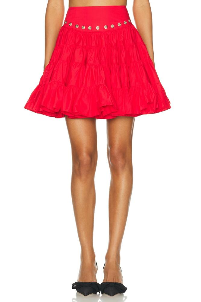 Sandy Liang Chumi Skirt in Red Cover