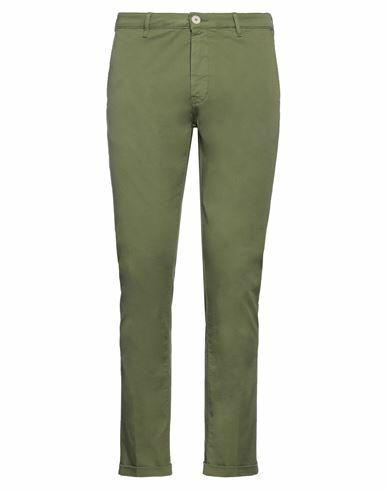 Pence Man Pants Sage green Cotton, Elastane Cover