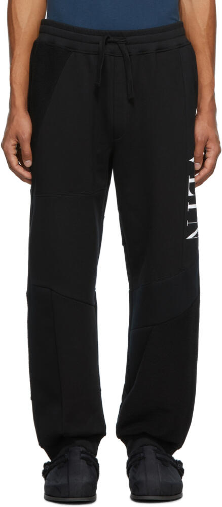 Valentino Black Patchwork Lounge Pants Cover