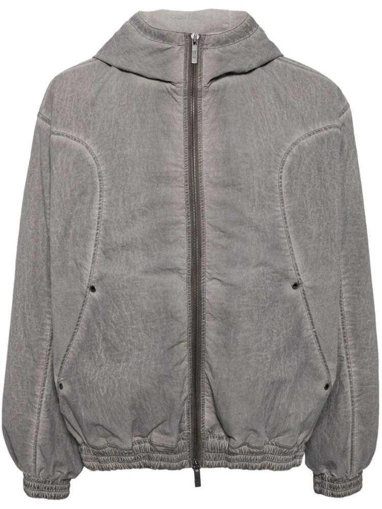 izzue panelled hooded jacket - Grey Cover