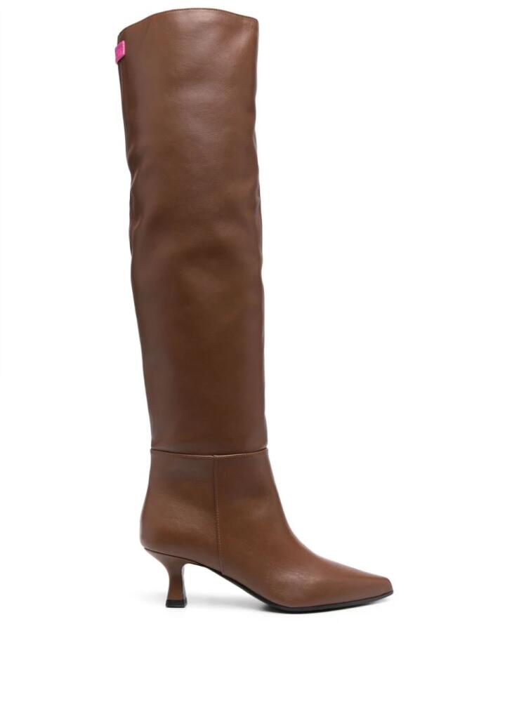 3juin 65mm knee-length leather boots - Brown Cover