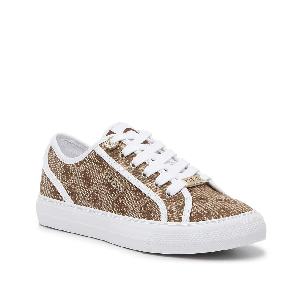 Guess Lexxa Sneaker | Women's | Medium Brown/Tan/White Logo Cover