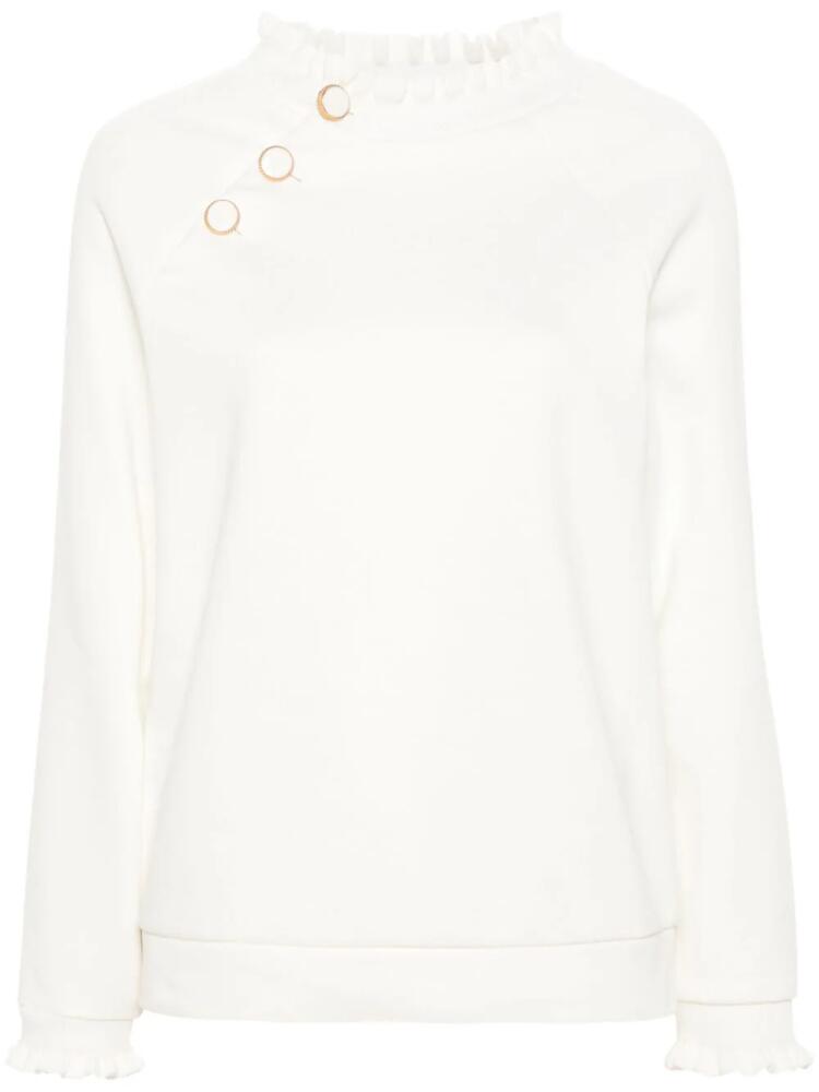 Claudie Pierlot frilled-collar sweatshirt - Neutrals Cover