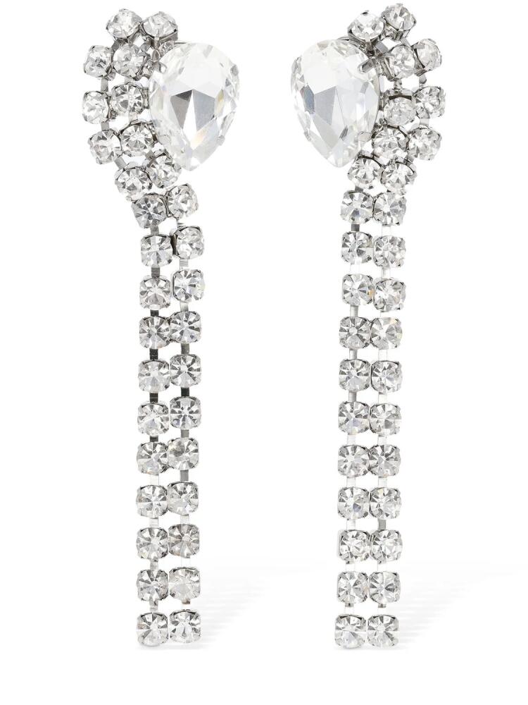 ALESSANDRA RICH Crystal Earrings W/ Fringes Cover