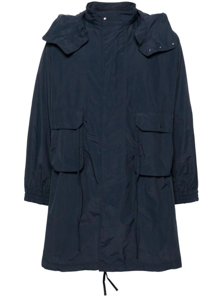 Barbour detachable-hood ripstop parka - Blue Cover