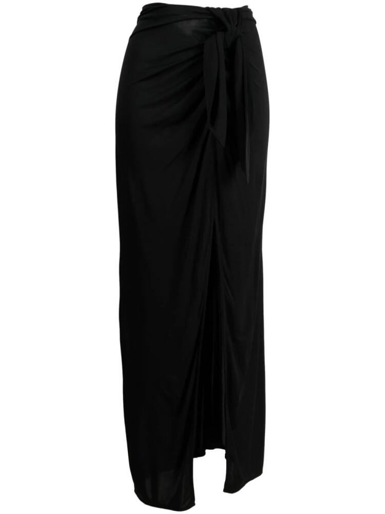 MOSCHINO JEANS high-low waist front-slit maxi skirt - Black Cover