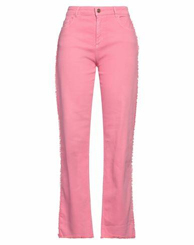 Nenette Woman Jeans Fuchsia Cotton, Organic cotton, Elastomultiester, Elastane Cover