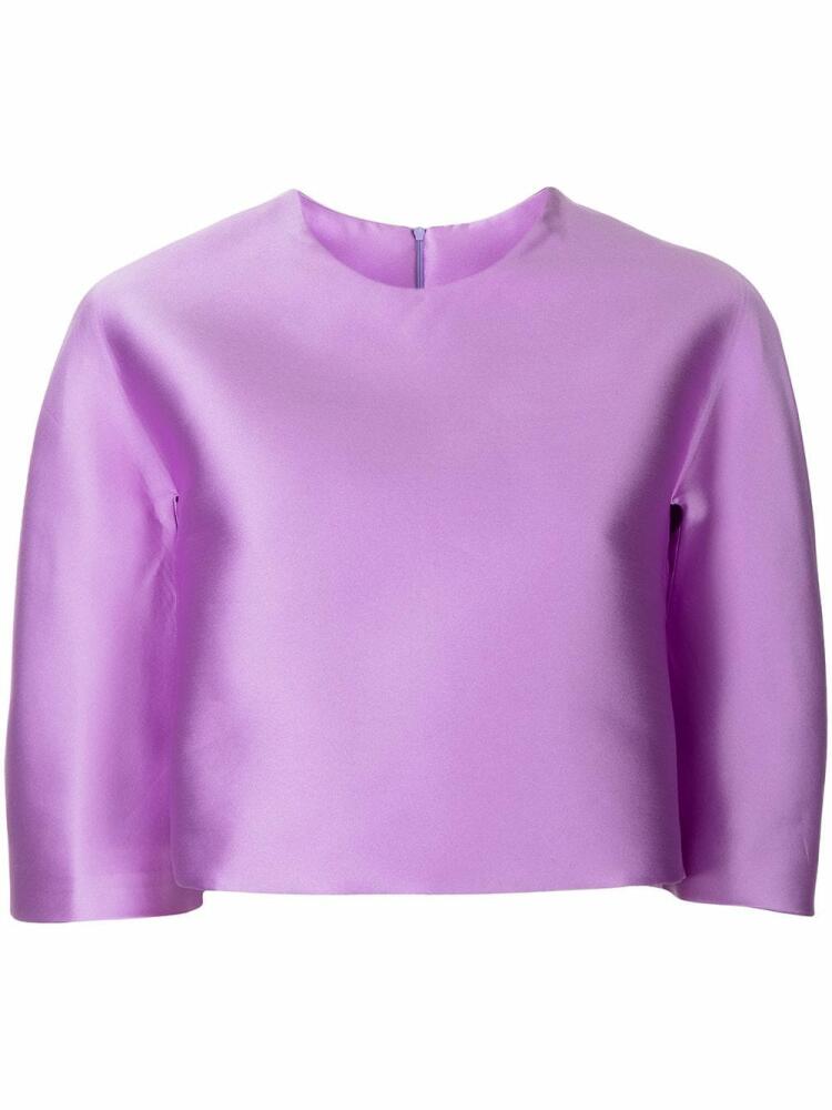 Isabel Sanchis puff-sleeved blouse - Purple Cover