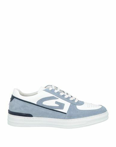 Alberto Guardiani Man Sneakers Pastel blue Leather Cover