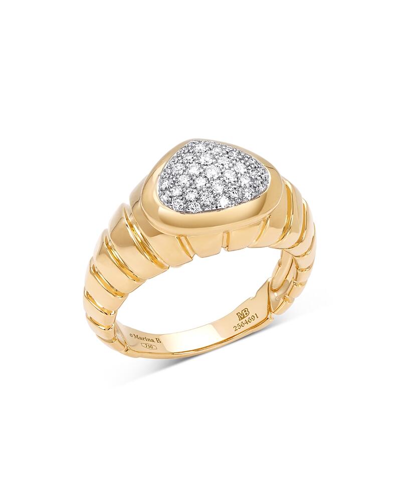 Marina B 18K Yellow Gold Timo Diamond Pave Ring Cover