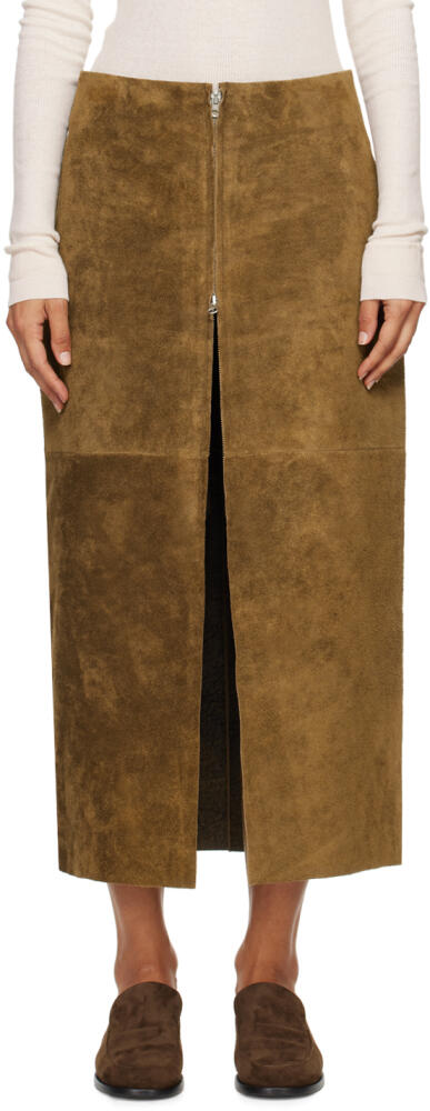 Gabriela Coll Garments Brown No.296 Midi Skirt Cover