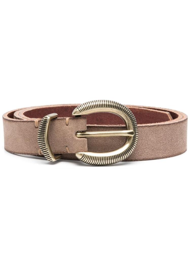 Golden Goose buckle leather belt - Brown Cover