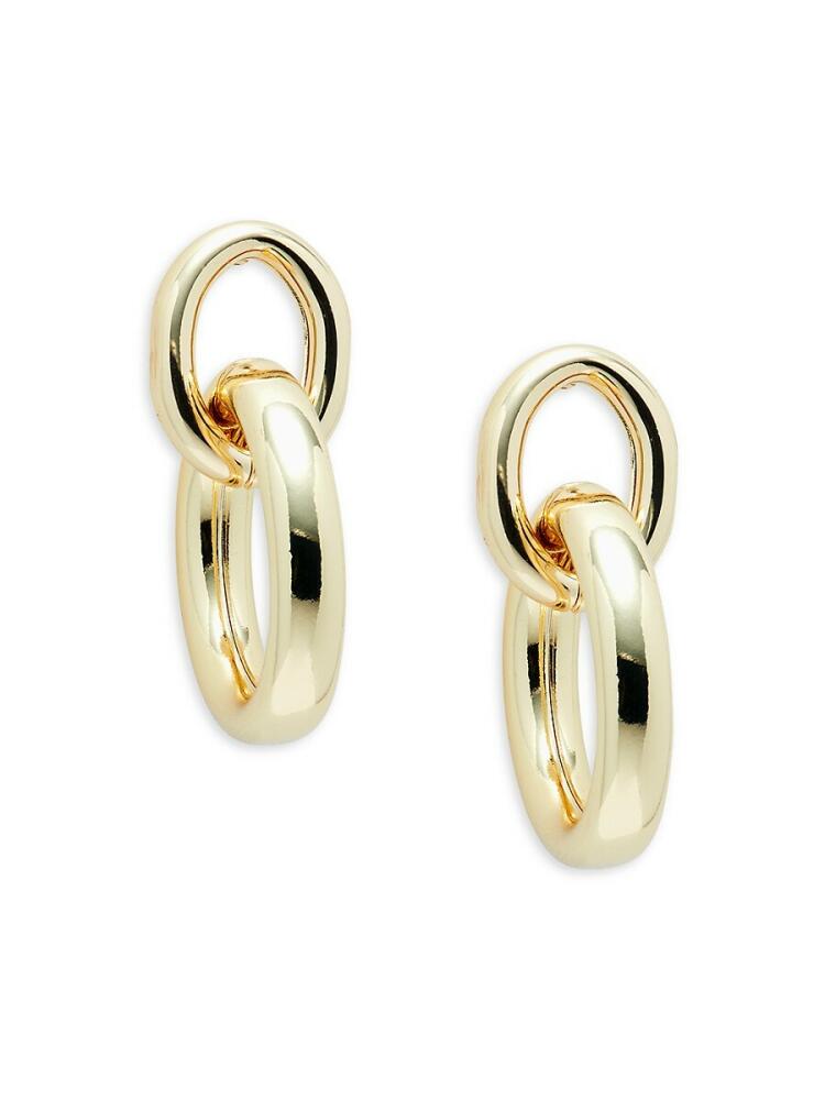 Argento Vivo Women's 14K Goldplated Link Drop Earrings Cover