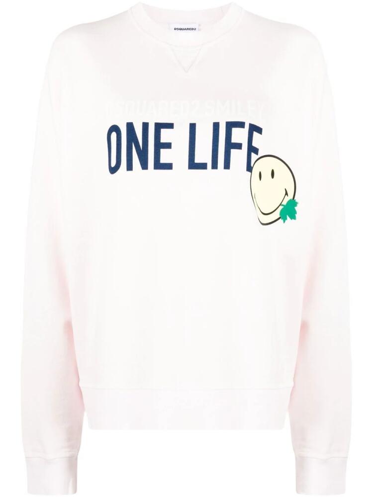 DSQUARED2 Smiley Cool sweatshirt - Pink Cover