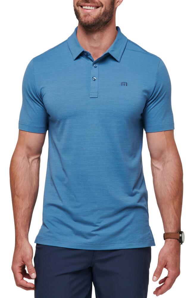 TravisMathew The Heater Solid Short Sleeve Performance Polo in Stellar Blue Cover