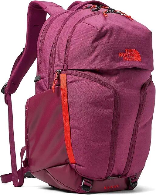 The North Face Women's Surge (Boysenberry Light Heather/Fiery Red) Backpack Bags Cover