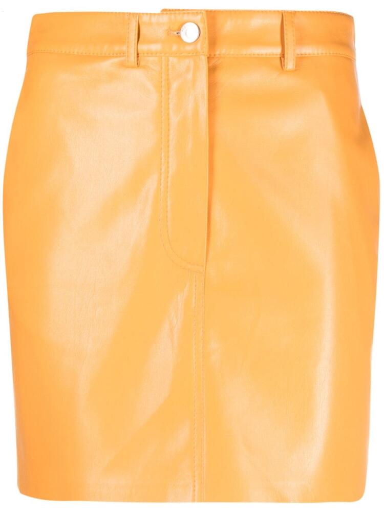 Nanushka faux-leather miniskirt - Orange Cover