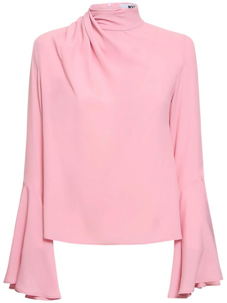 MSGM Silk Blend Bell Sleeve Shirt Cover