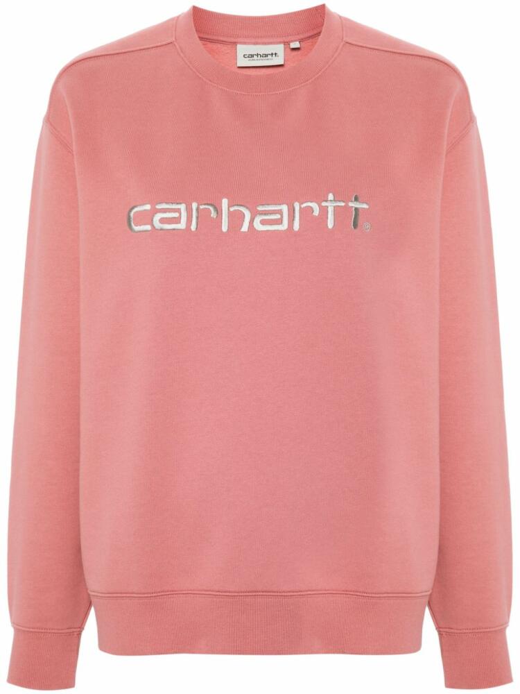 Carhartt WIP logo-embroidered sweatshirt - Pink Cover