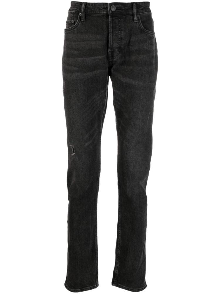 AllSaints logo-patch slim-fit jeans - Black Cover