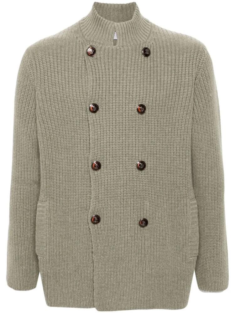 Brunello Cucinelli fisherman's knit cardigan - Grey Cover