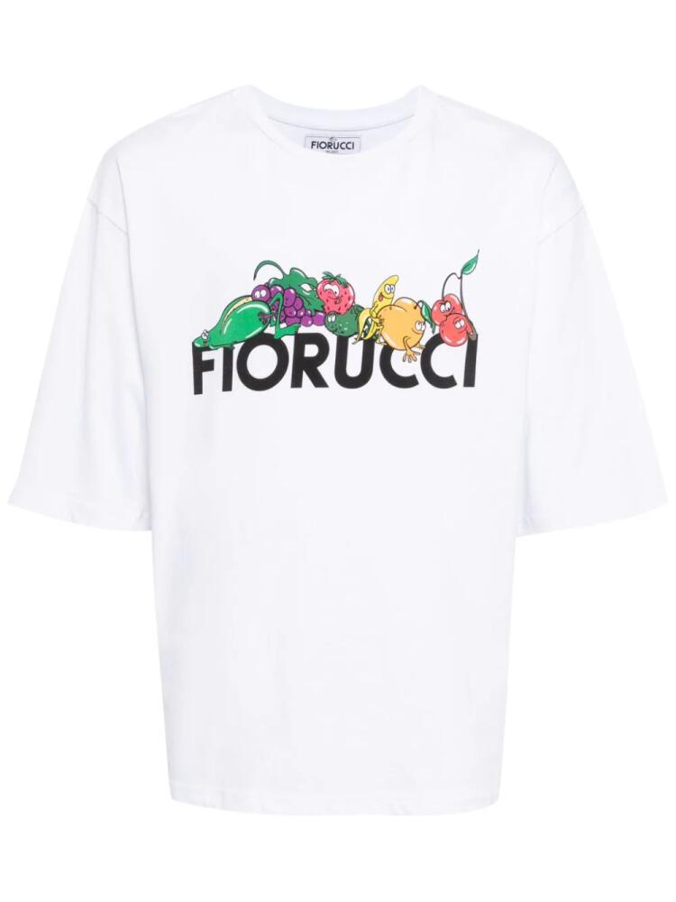 Fiorucci Fruit logo-print cotton T-shirt - White Cover