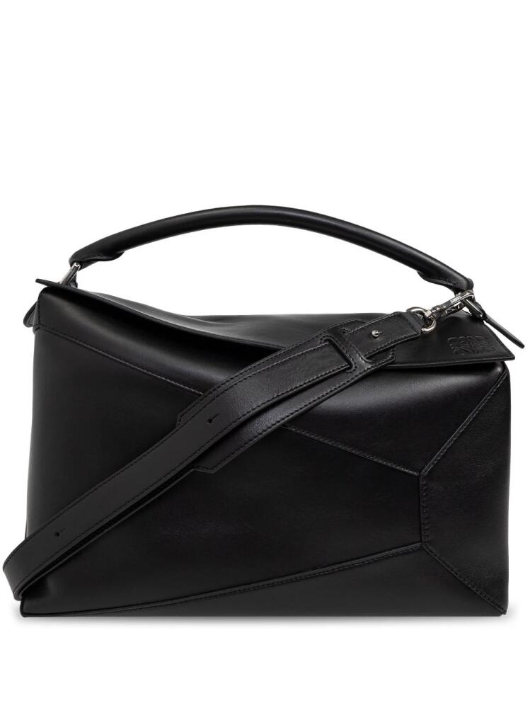 LOEWE large Puzzle Edge leather shoulder bag - Black Cover