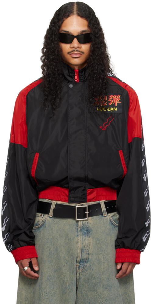 LU'U DAN Black New-Wave Shell Track Jacket Cover