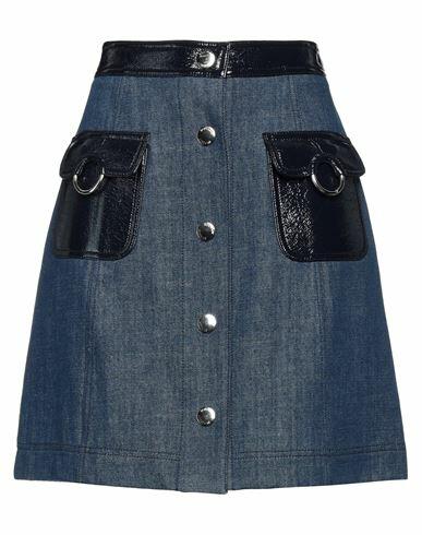 Boutique Moschino Woman Denim skirt Blue Cotton, Polyester, Polyurethane resin Cover