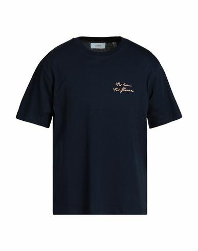 Lardini Man T-shirt Navy blue Cotton Cover