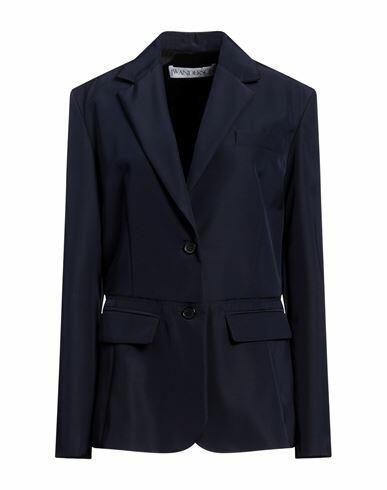 Jw Anderson Woman Blazer Navy blue Viscose, Lambswool Cover