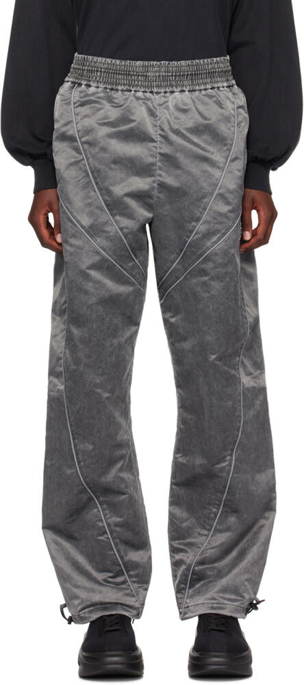 Alexander Wang Gray Piped Track Pants Cover