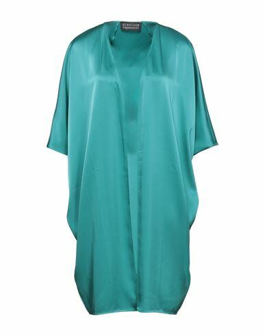 Gianluca Capannolo Woman Overcoat & Trench Coat Emerald green Acetate, Polyester Cover