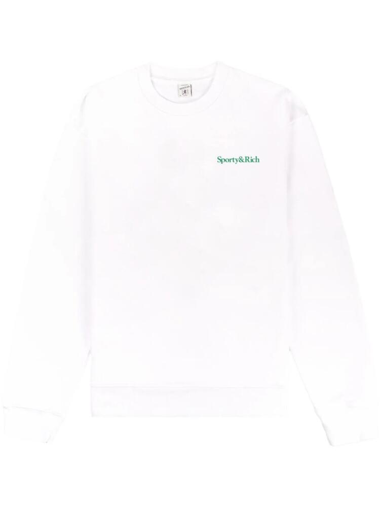 Sporty & Rich Drink More Water cotton sweatshirt - White Cover