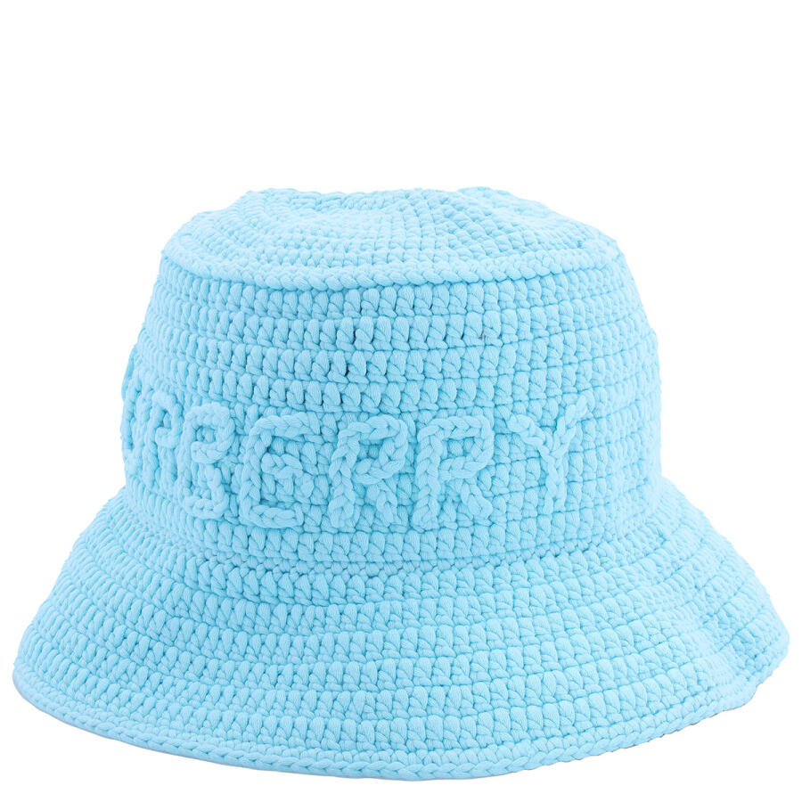 Burberry Bright Topaz Blue Crochet Bucket Hat Cover